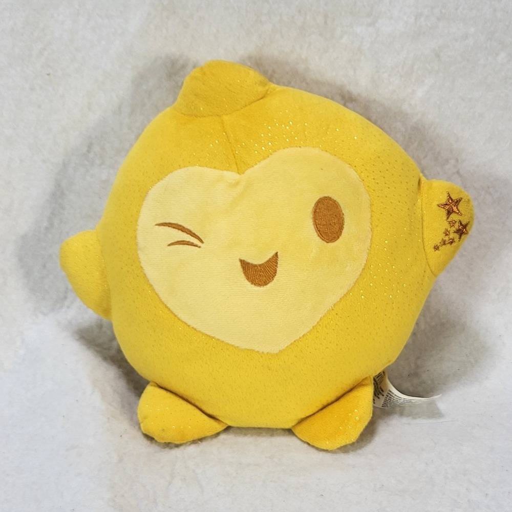 Disney Wish Estrella Light Up Star Plush Just Play Yellow Glitter‎ Stuffed Toy